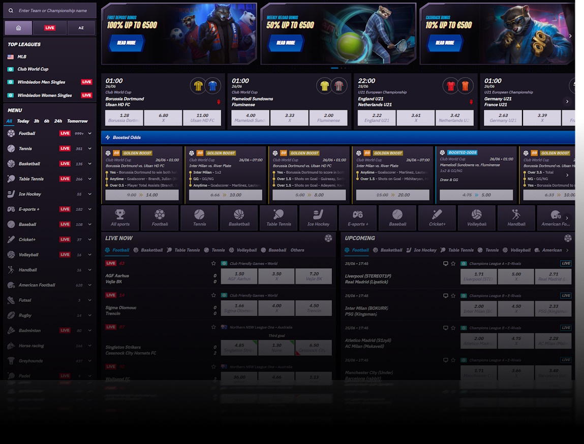 WinRolla Sportwetten Interface