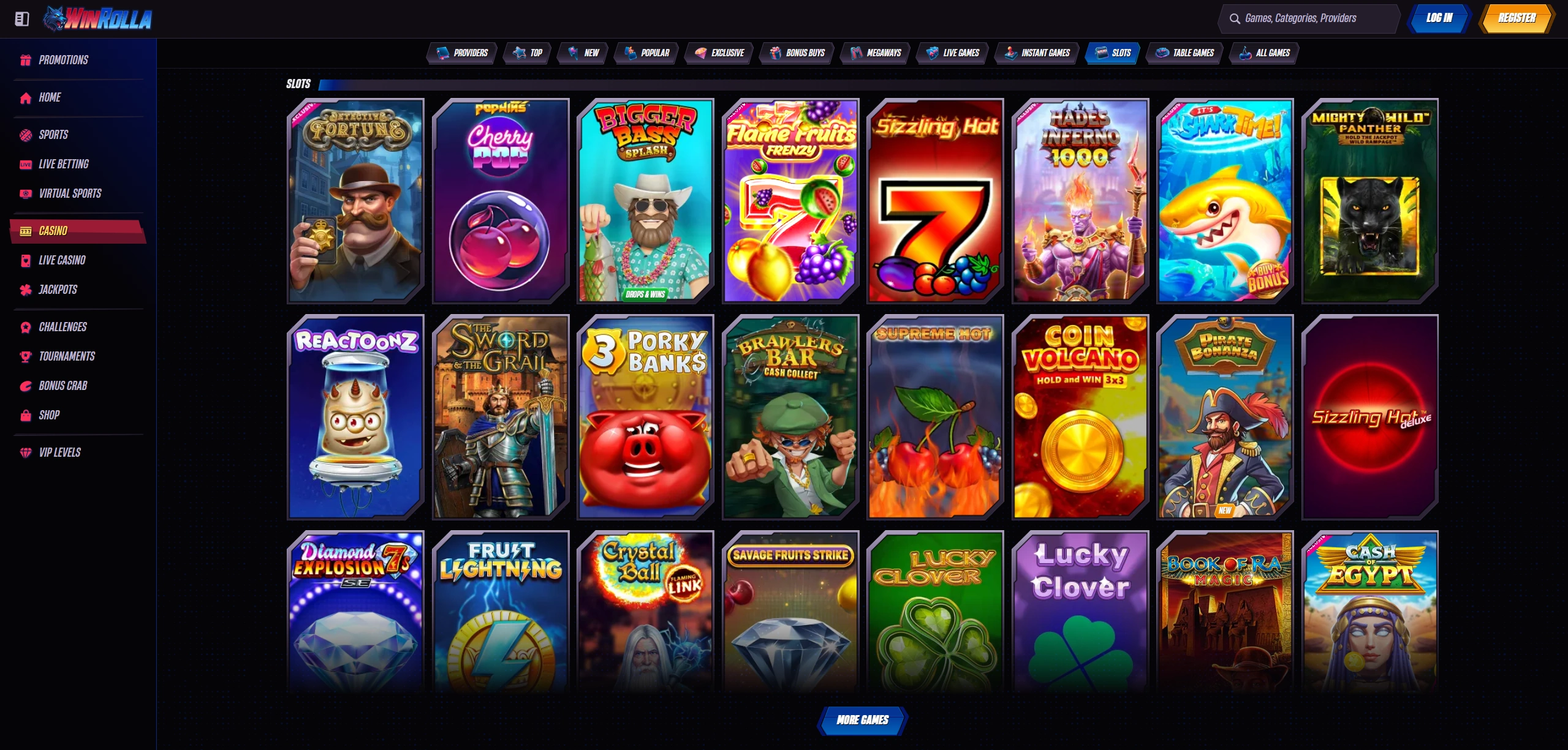 Online Casino mit Slots und Live Spielen